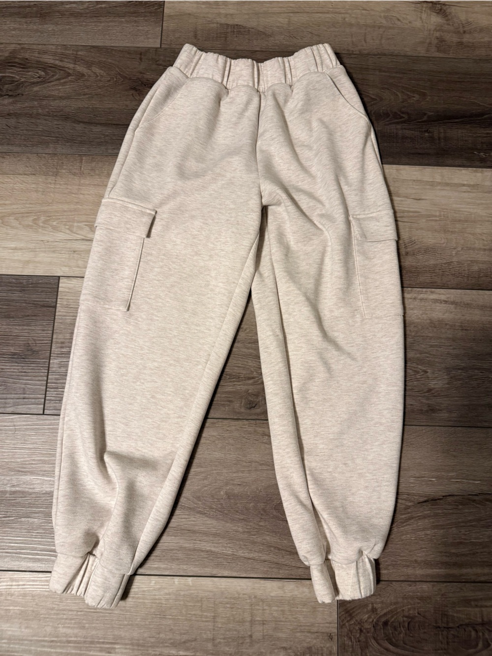Express Light Beige Cargo Jogger Pants